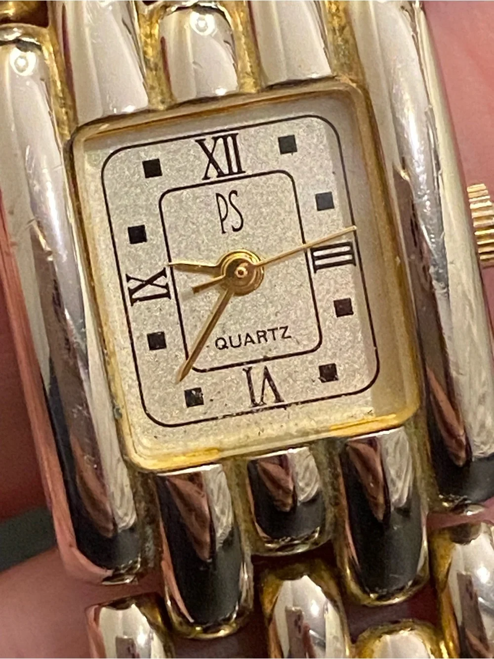 Paul Sebastian Silver- and Gold-Tone Link Bracelet Women's Watch Quartz